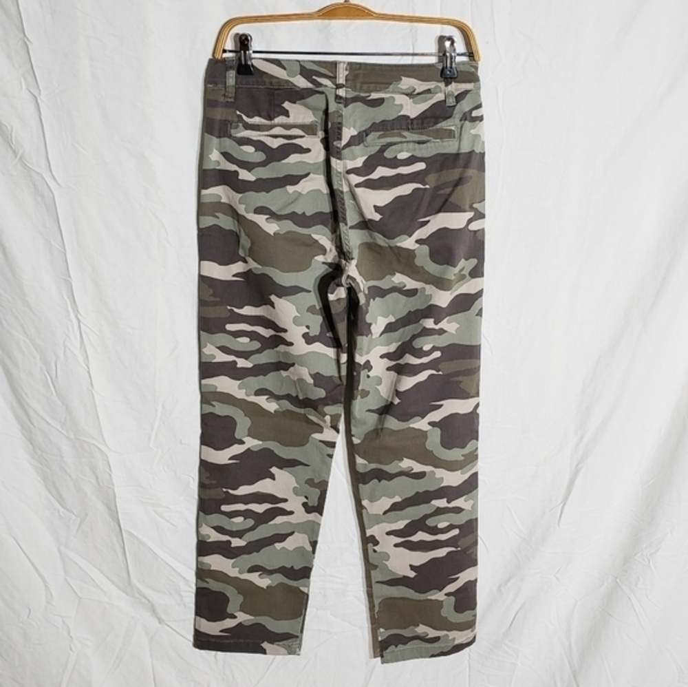 J. CREW Slouchy Boyfriend Camouflage Chino Cropped Pants Size 2 - Picture 6 of 9